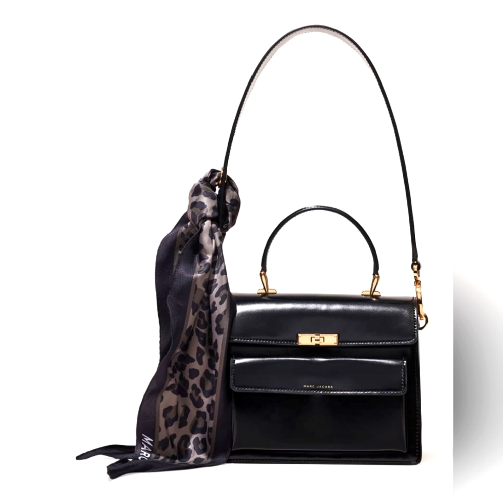 Marc Jacobs - Uptown Flap Leather Shoulder Bag w/Scarf